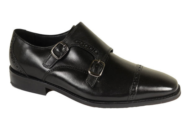 Florsheim 20212 Leather Boy's Shoe - Double Monk Strap - Black ...