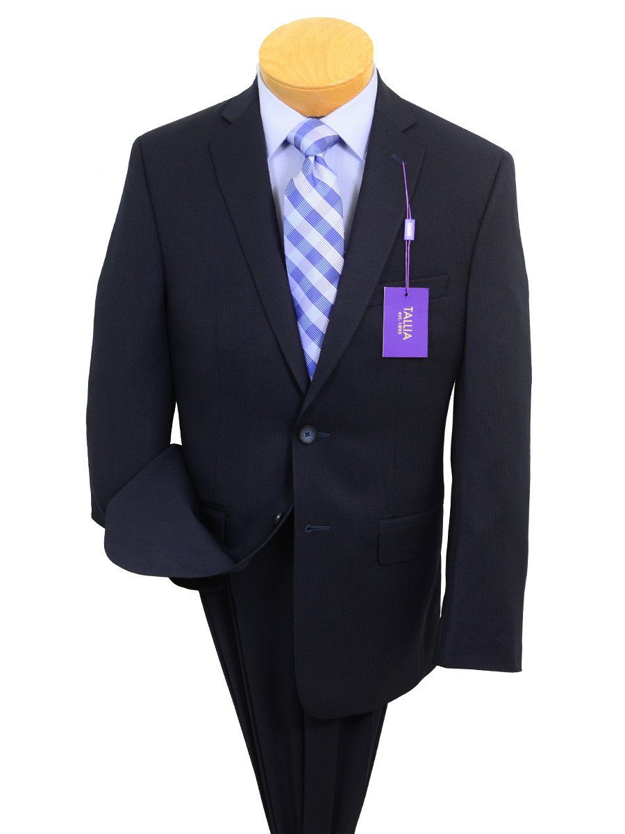 Tallia Purple 20257 71% Polyester / 29% Rayon Boy's 2-Piece Suit - Stripe - Navy, 2-Button Single Breasted Jacket, Plain Front Pant Boys Suit Tallia 