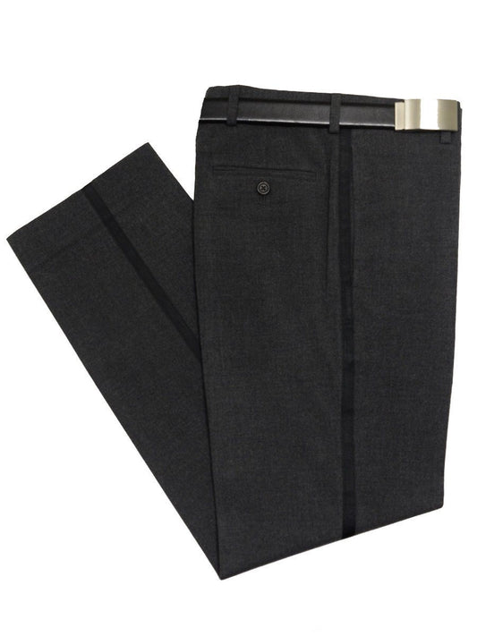 Lauren Ralph Lauren 20281 69% Polyester/ 20% Rayon / 2% Elastane Boy's Boy's Dress Pant/Tuxedo Pant - Heather - Charcoal, Plain Front Boys Dress Pant Lauren 