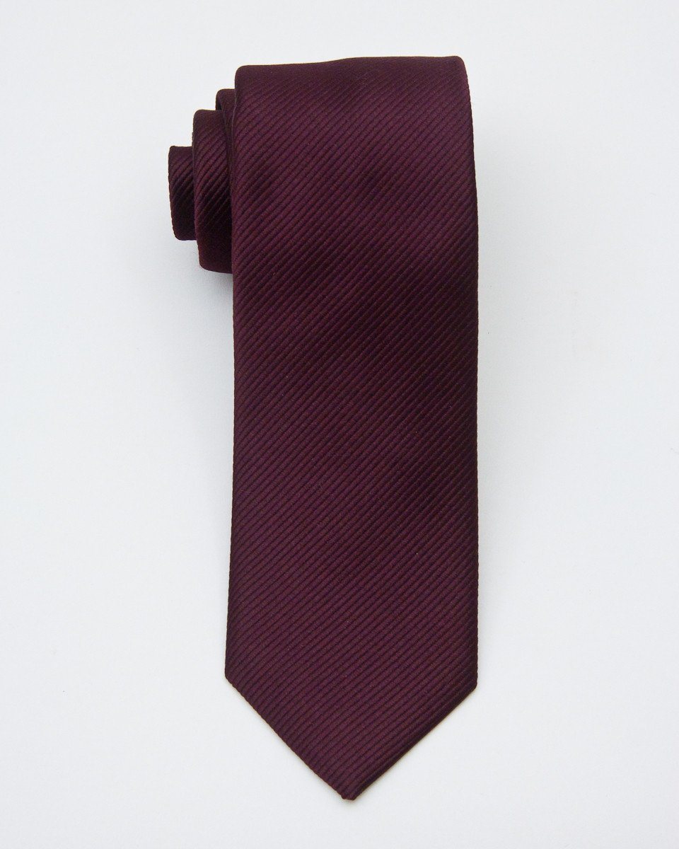 Heritage House 20632 100% Woven Silk Boy's Tie - Tonal Solid - Burgundy Boys Tie Heritage House 