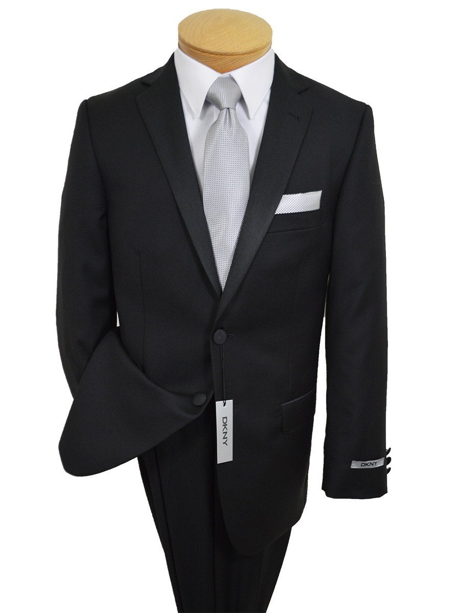 DKNY 21048 100% Wool Tuxedo - Solid - Black Boys Tuxedo DKNY 