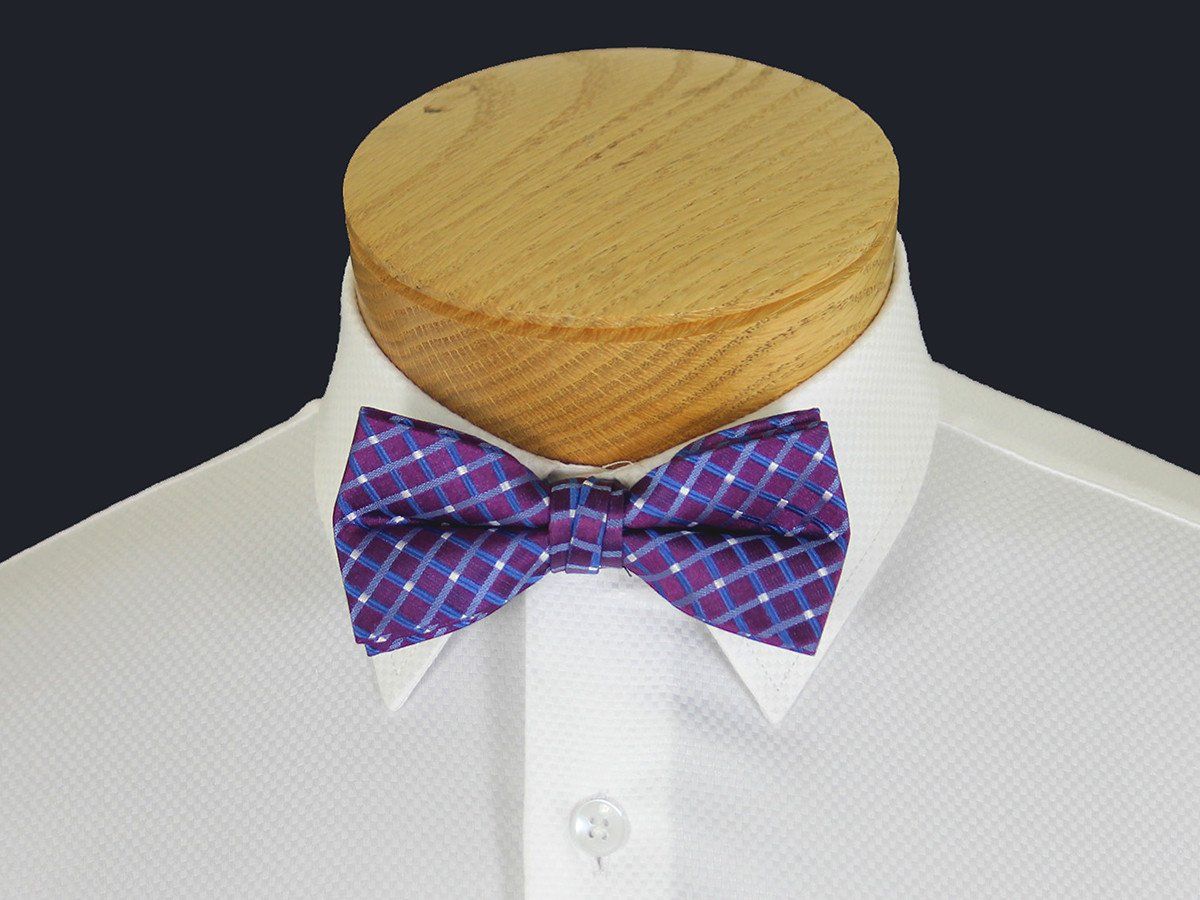 Boy's Bow Tie 21131 Purple/Blue Plaid Boys Bow Tie Heritage House 