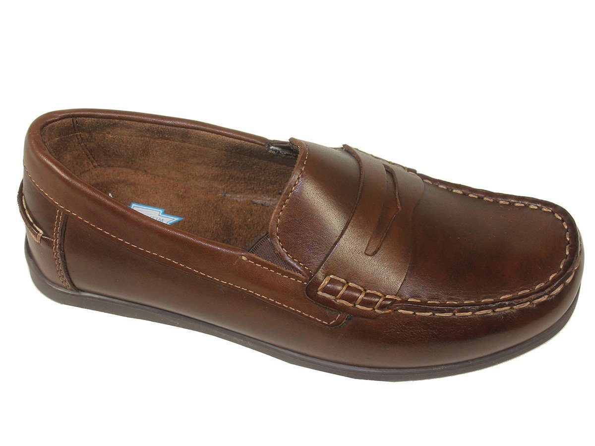 Florsheim 21370 Leather Boy's Shoe - Penny Driver - Brown Boys Shoes Florsheim 