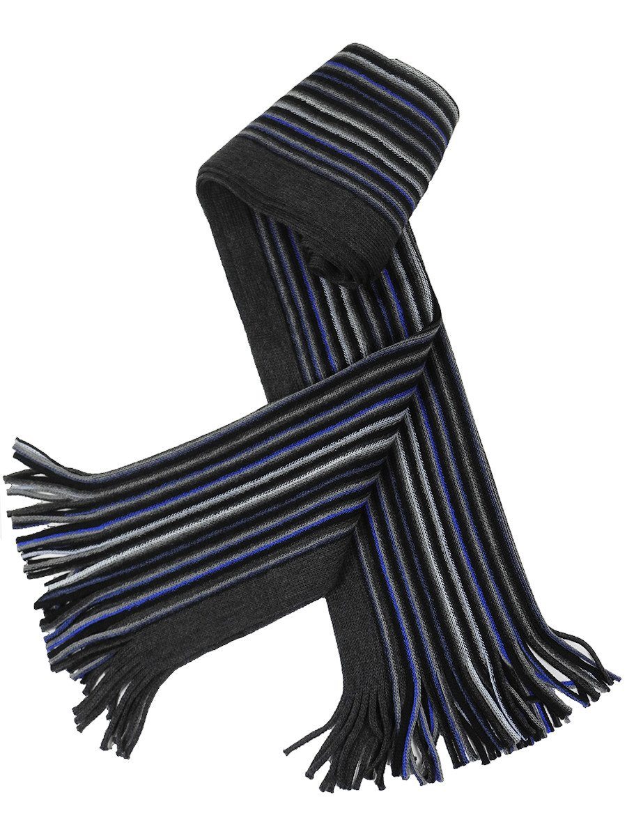 Young Men's Scarf 21607 Grey/Blue/Black Young Mens Scarf Bruno Piattelli 