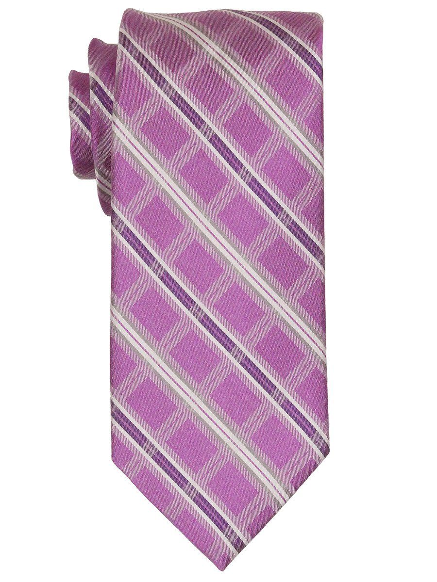 Heritage House 21859 100% Woven Silk Boy's Tie - Plaid - Pink Boys Tie Heritage House 