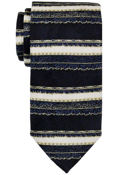 Heritage House 22405 100% Woven Silk Boy's Tie - Neat - Navy/Ecru Boys Tie Heritage House 