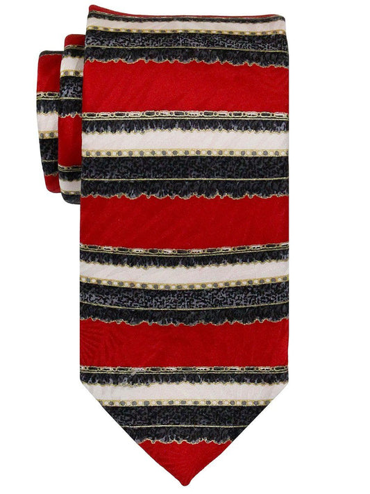 Heritage House 22407 100% Woven Silk Boy's Tie - Neat - Red/Ecru Boys Tie Heritage House 