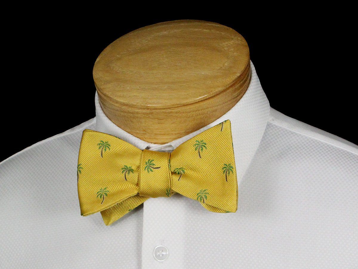 Boy's Bow Tie 22527 Yellow Palm Tree Pattern Boys Bow Tie Scotty Z 