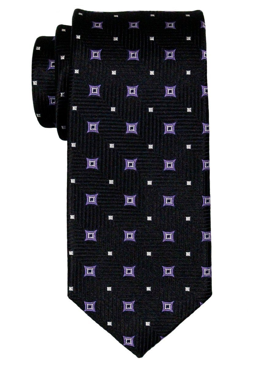 Heritage House 23063 100% Silk Boy's Tie - Neat Stars - Black / Purple Boys Tie Heritage House 