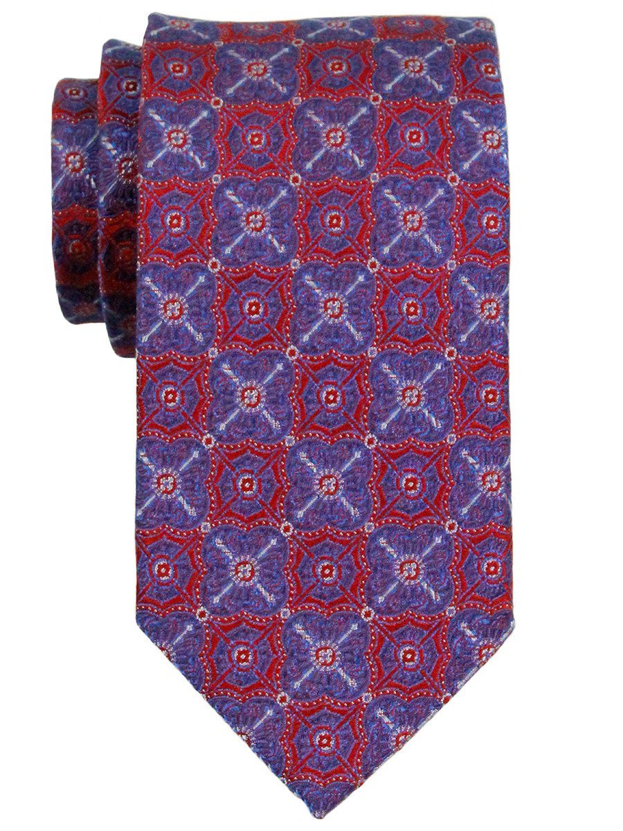 Heritage House 23303 100% Woven Silk Boy's Tie - Neat - Red/Blue Boys Tie Heritage House 