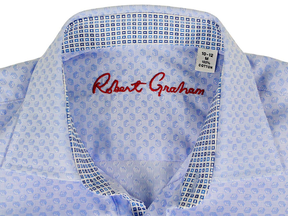 Boy's Sport Shirt 23622 Blue Boys Sport Shirt Robert Graham 