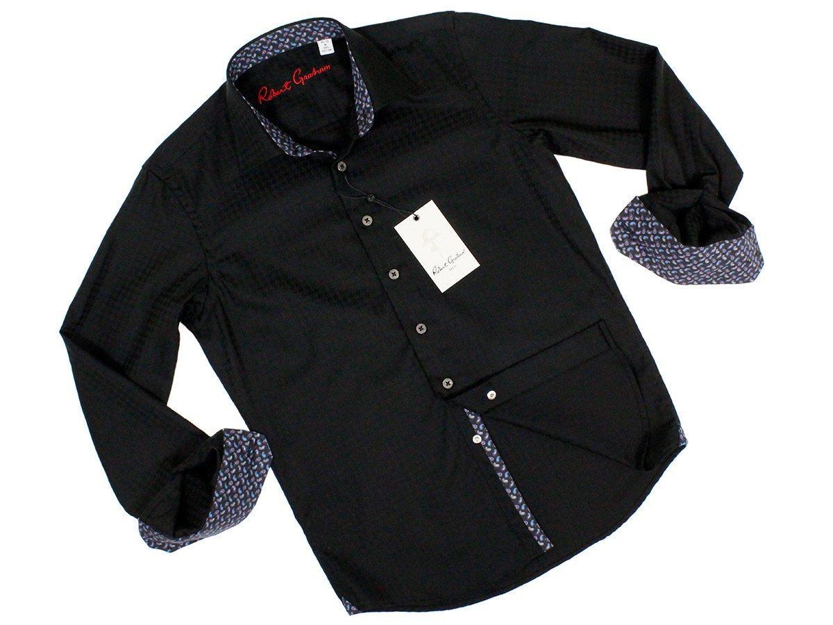 Boy's Sport Shirt 23627 Black Boys Sport Shirt Robert Graham 