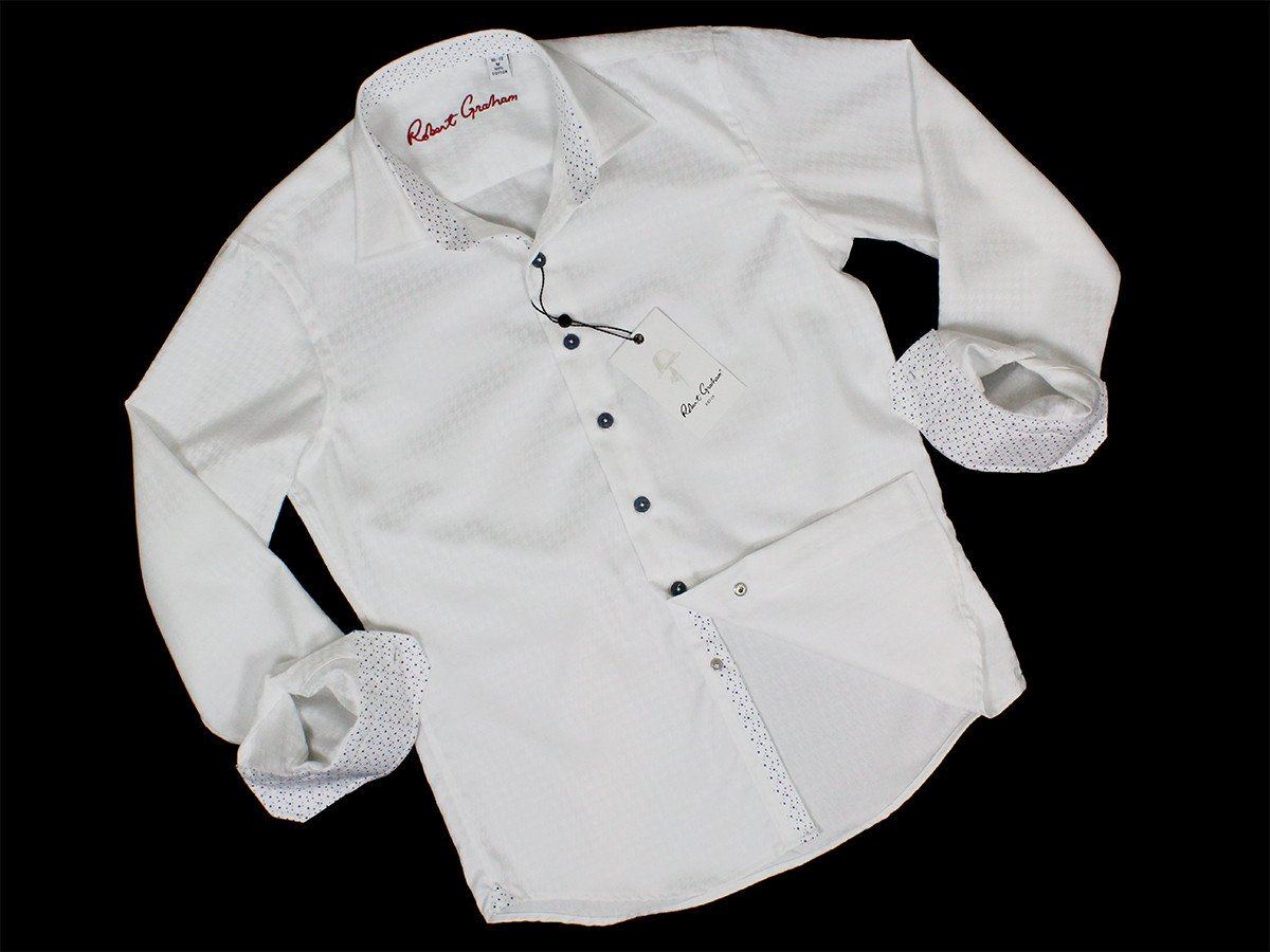 Boy's Sport Shirt 23632 White Boys Sport Shirt Robert Graham 