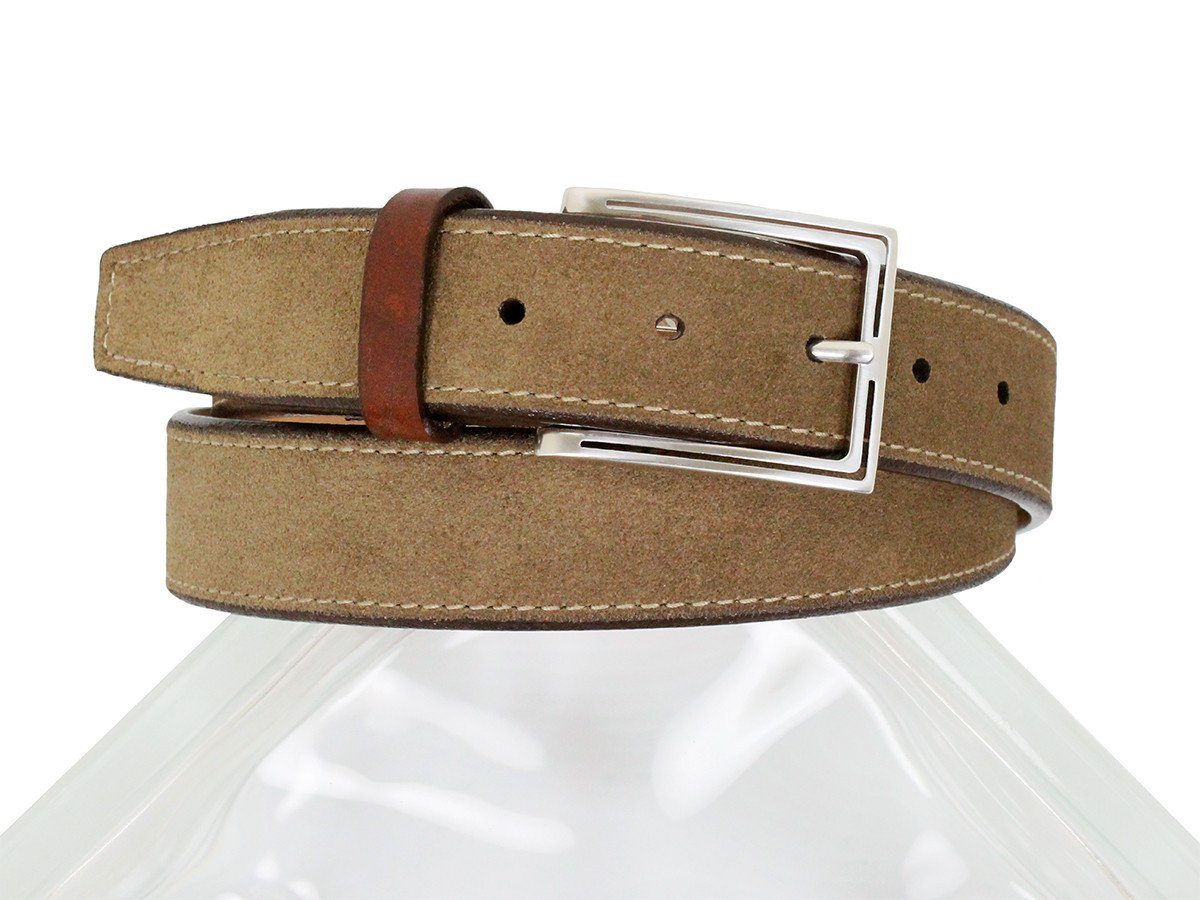 Brighton 23804 100% Genuine Leather Boy's Belt - Suede With Side Stitch - Brown Boys Belt Brighton 