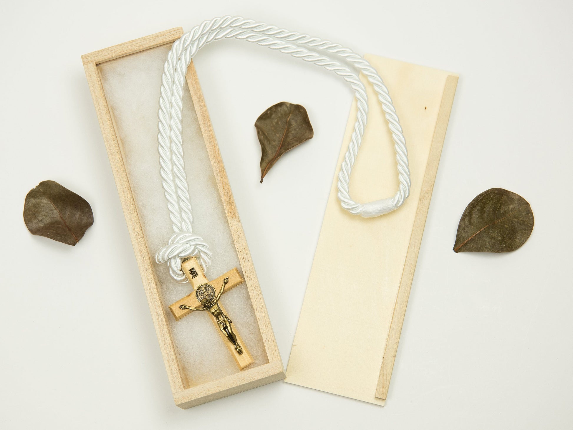 Boy's Communion Cross & Cord 24050 Light Wood/Bronze Boys Necklace Heritage House 