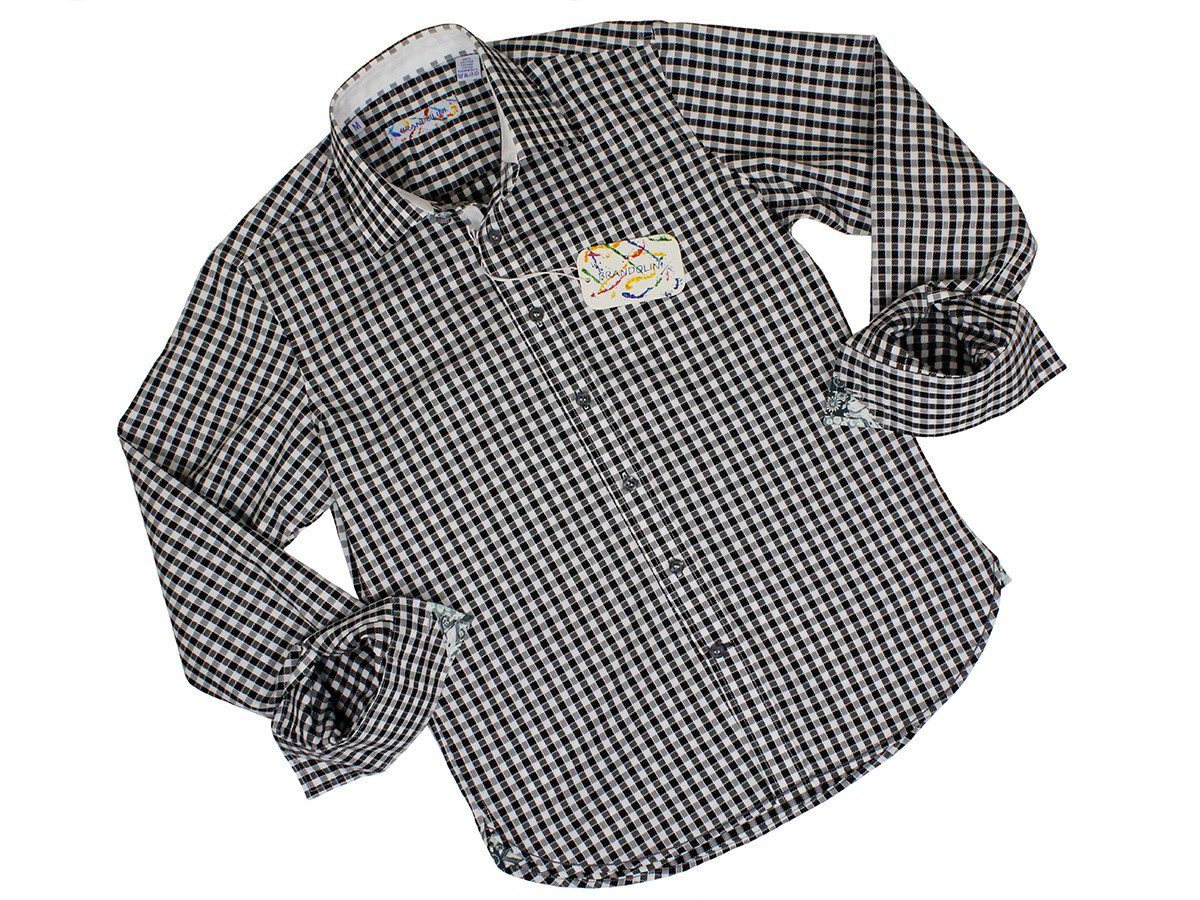 Brandolini Boy's Sport Shirt 24172 White/Black Boys Sport Shirt Brandolini 