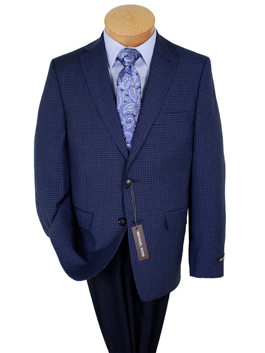 Michael Kors 24292 100% Wool Boy's Sport Coat - Check - Navy Boys Sport Coat Michael Kors 