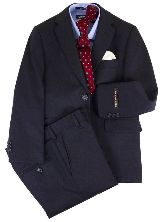 Michael Kors 24467 100% Wool Suit - Solid - Navy Boys Suit Michael Kors 