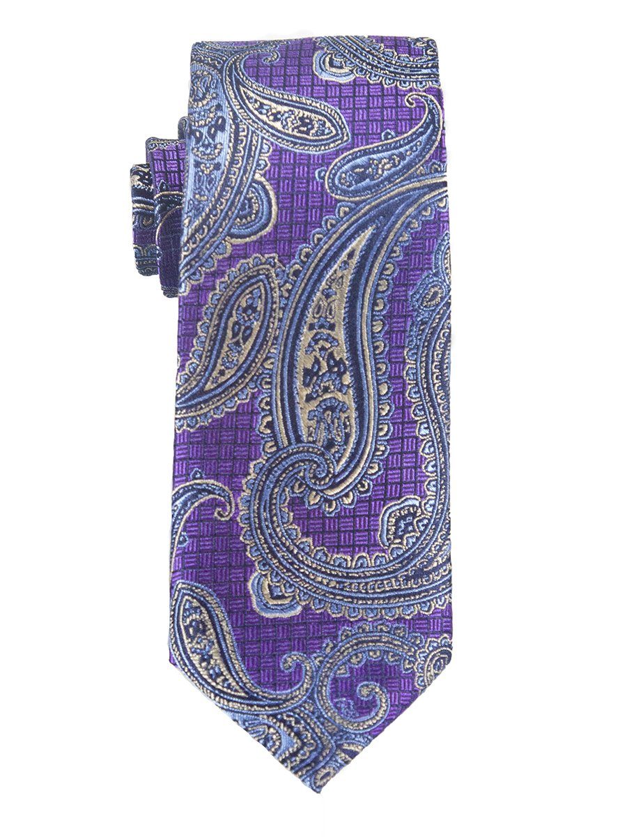 Heritage House 25436 100% Woven Silk Boy's Tie - Paisley - Blue/Silver Boys Tie Heritage House 