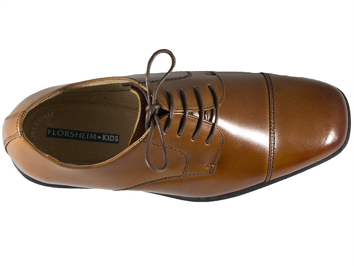 Florsheim 25546 Lace-Up Boy's Shoe - Cap Toe- Oxford- Cogn Boys Shoes Florsheim 