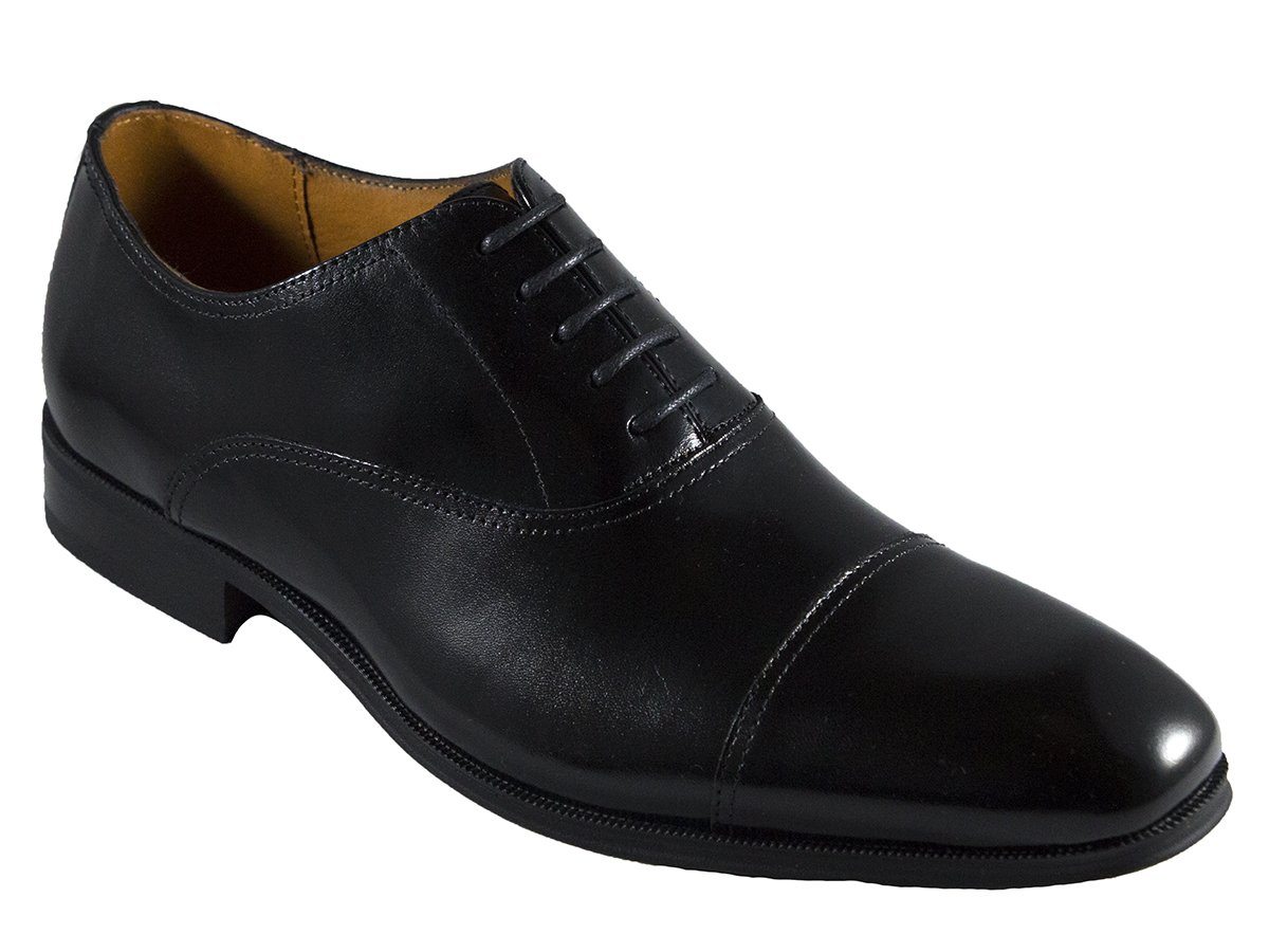 Florsheim 25596 Full-Grain Leather Boy's Shoe - Cap Toe Oxford - Black Boys Shoes Florsheim 