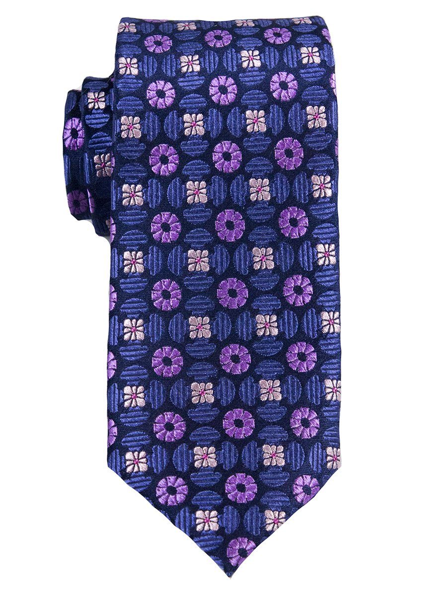 Heritage House 25627 100% Silk Boy's Tie - Neat - Pink/Purp/Navy Boys Tie Heritage House 