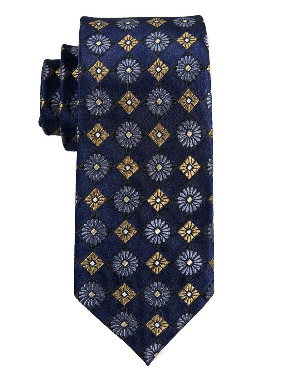 Heritage House 25633 100% Silk Boy's Tie - Neat - Navy/Gold Boys Tie Heritage House 