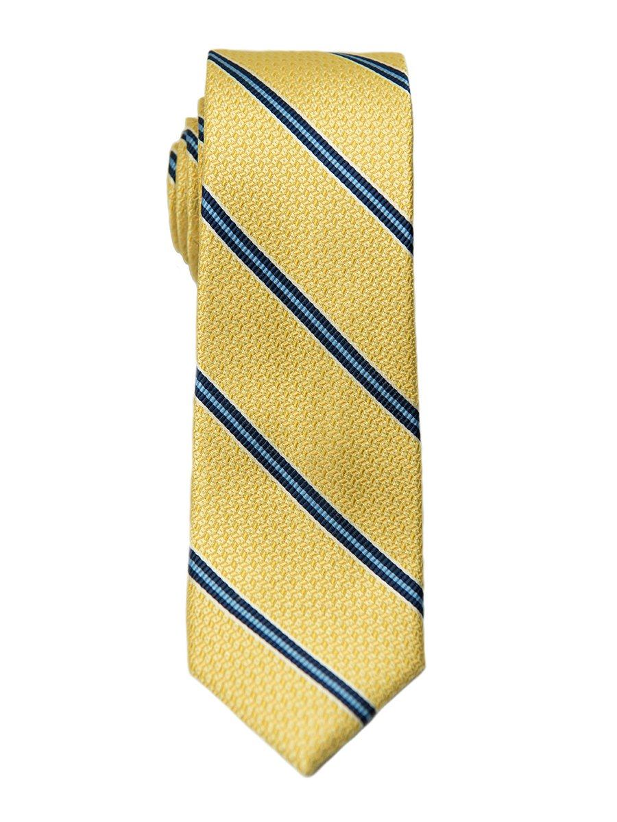 Heritage House 26413 100% Silk Boy's Tie - Stripe - Yellow/Blue/Navy Boys Tie Heritage House - The Boys' Suits Source® 