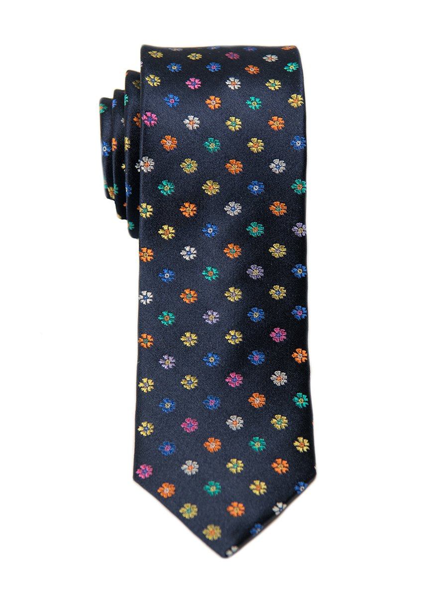 Heritage House 26445 100% Silk Boy's Tie - Floral - Navy Boys Tie Heritage House 