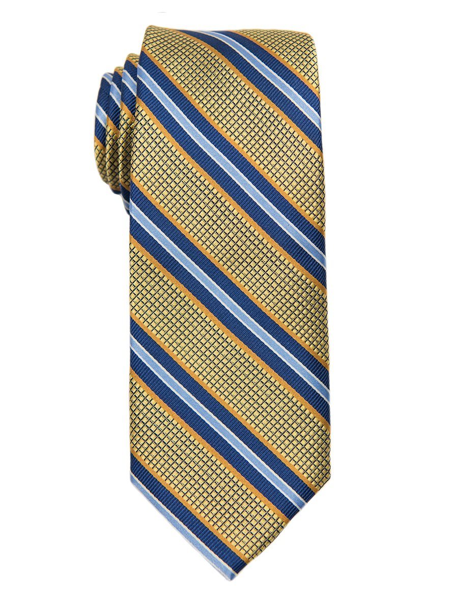 Heritage House 26602 100% Silk Boy's Tie - Stripe -Yellow/Blue Boys Tie Heritage House 