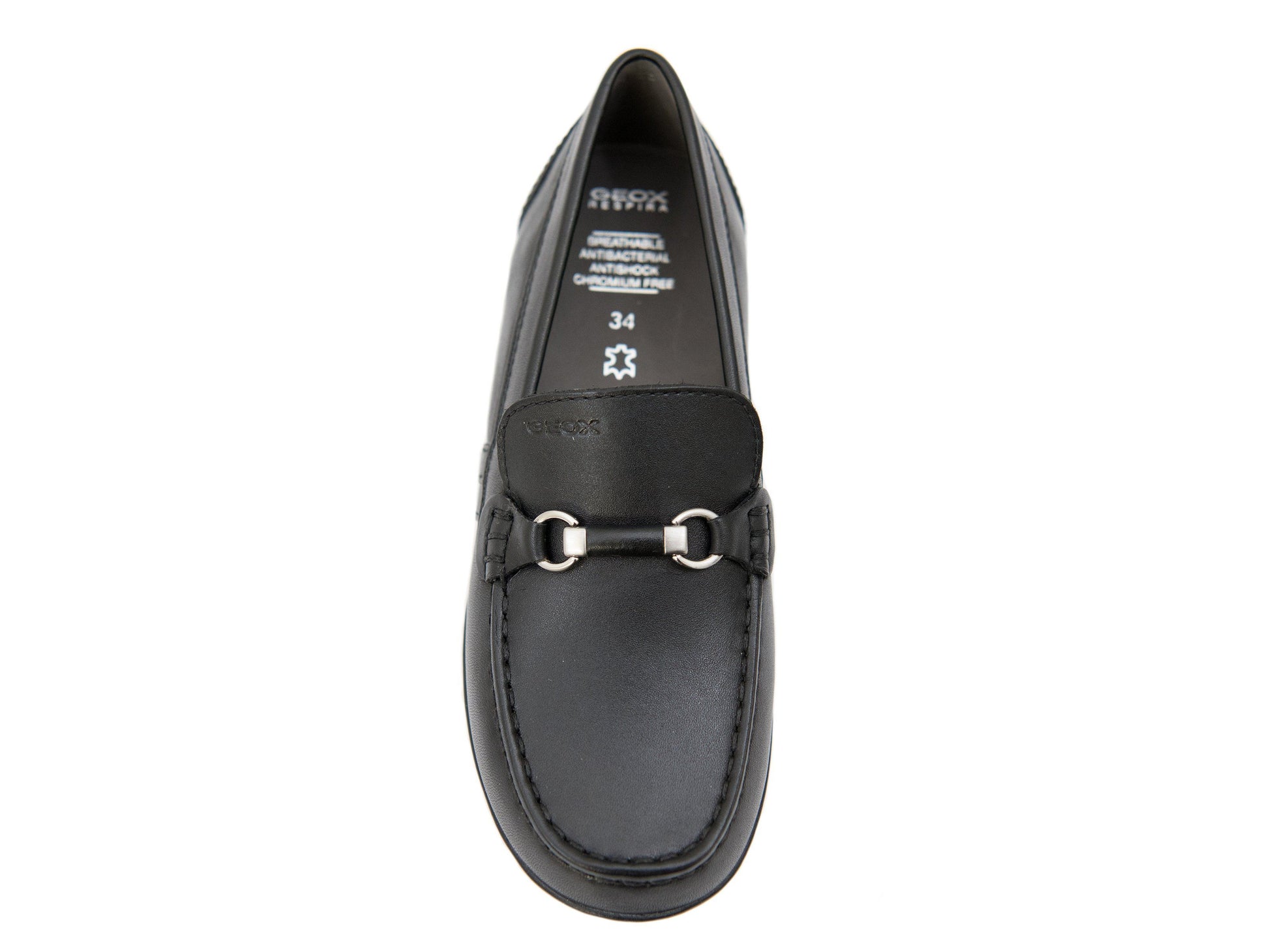 Geox 27185 Boy's Shoe- Driving Bit Loafer-Black Boys Shoes Geox 