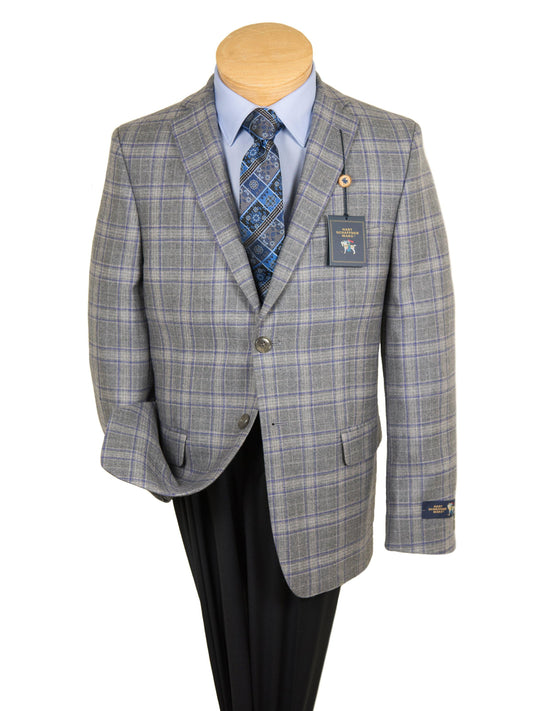 HSM 27254 Boy's Sport Coat - Plaid - Light Grey Boys Sport Coat HSM 