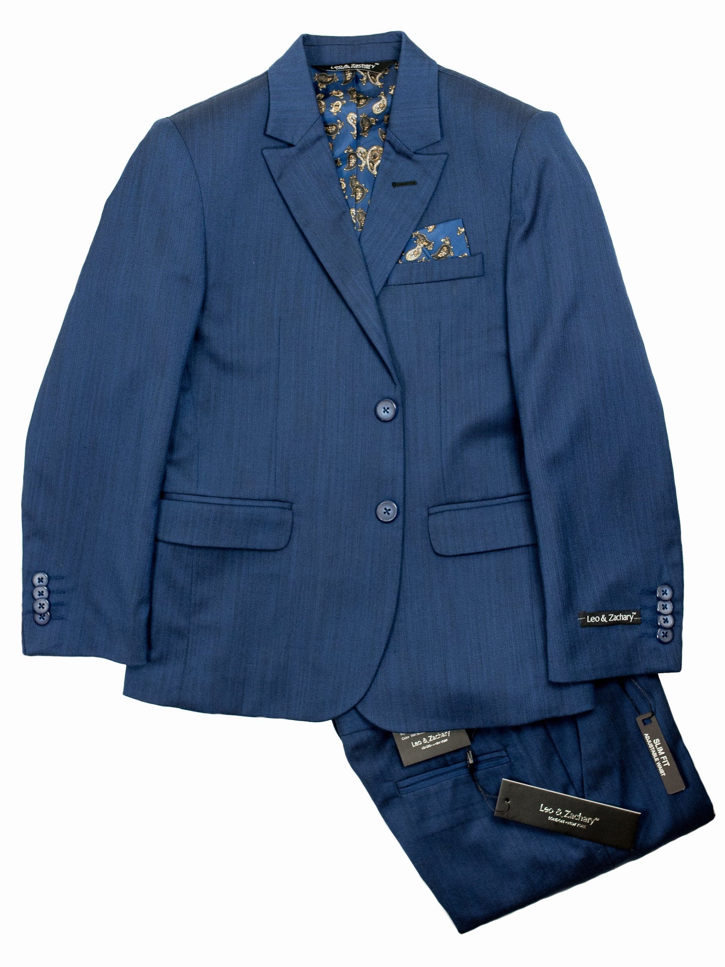 Leo & Zachary 28155 Boy's Suit Separate Jacket- Sharkskin-Ink Boys Suit Separate Jacket Leo & Zachary 