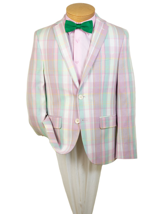 Lauren Ralph Lauren 28242 Boy's Sport Coat - Plaid - Pink/Cream