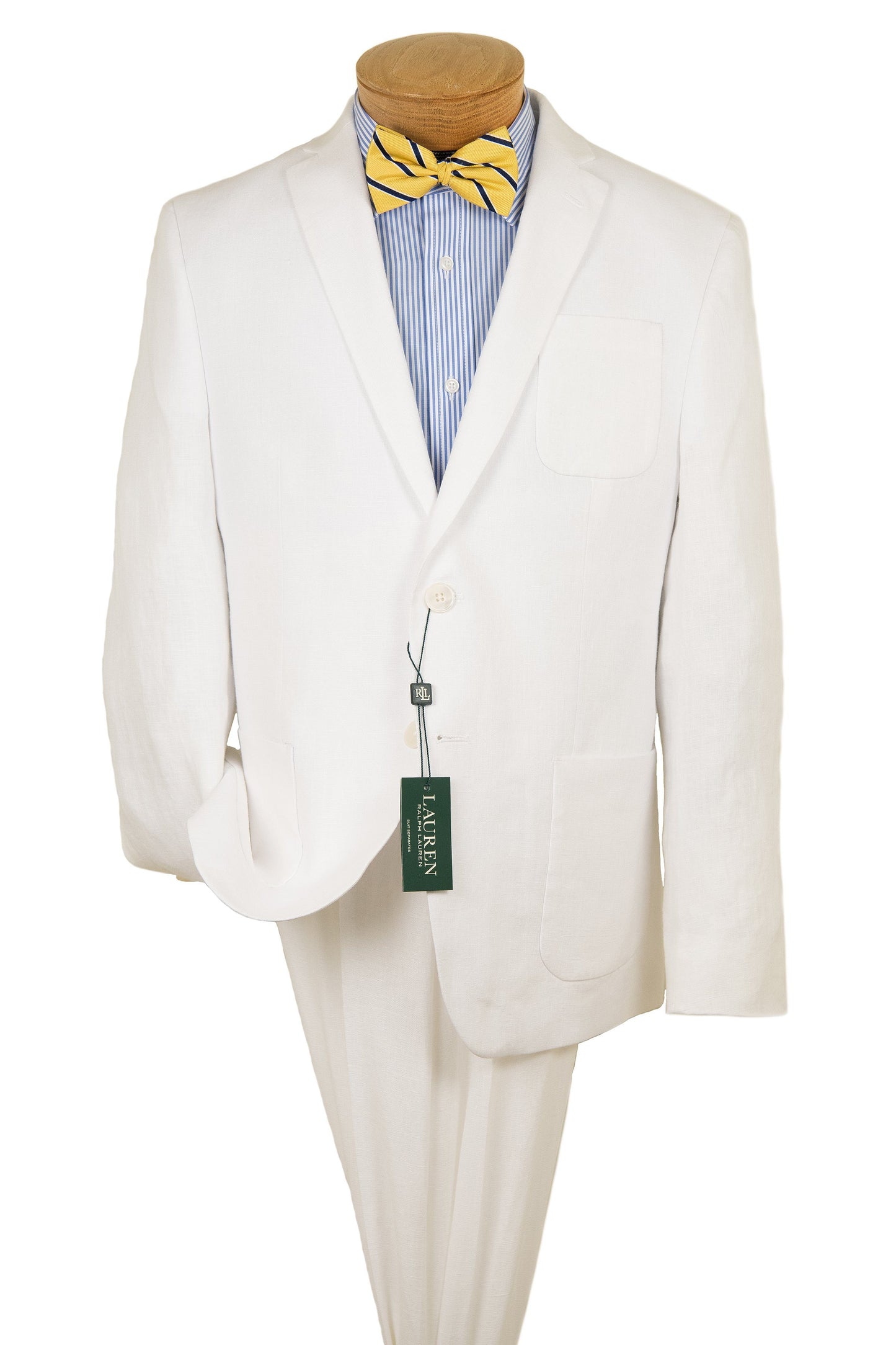 Lauren Ralph Lauren 28547 Boy's Suit Separate Jacket - 100% Linen - White Boys Suit Separate Jacket Lauren 