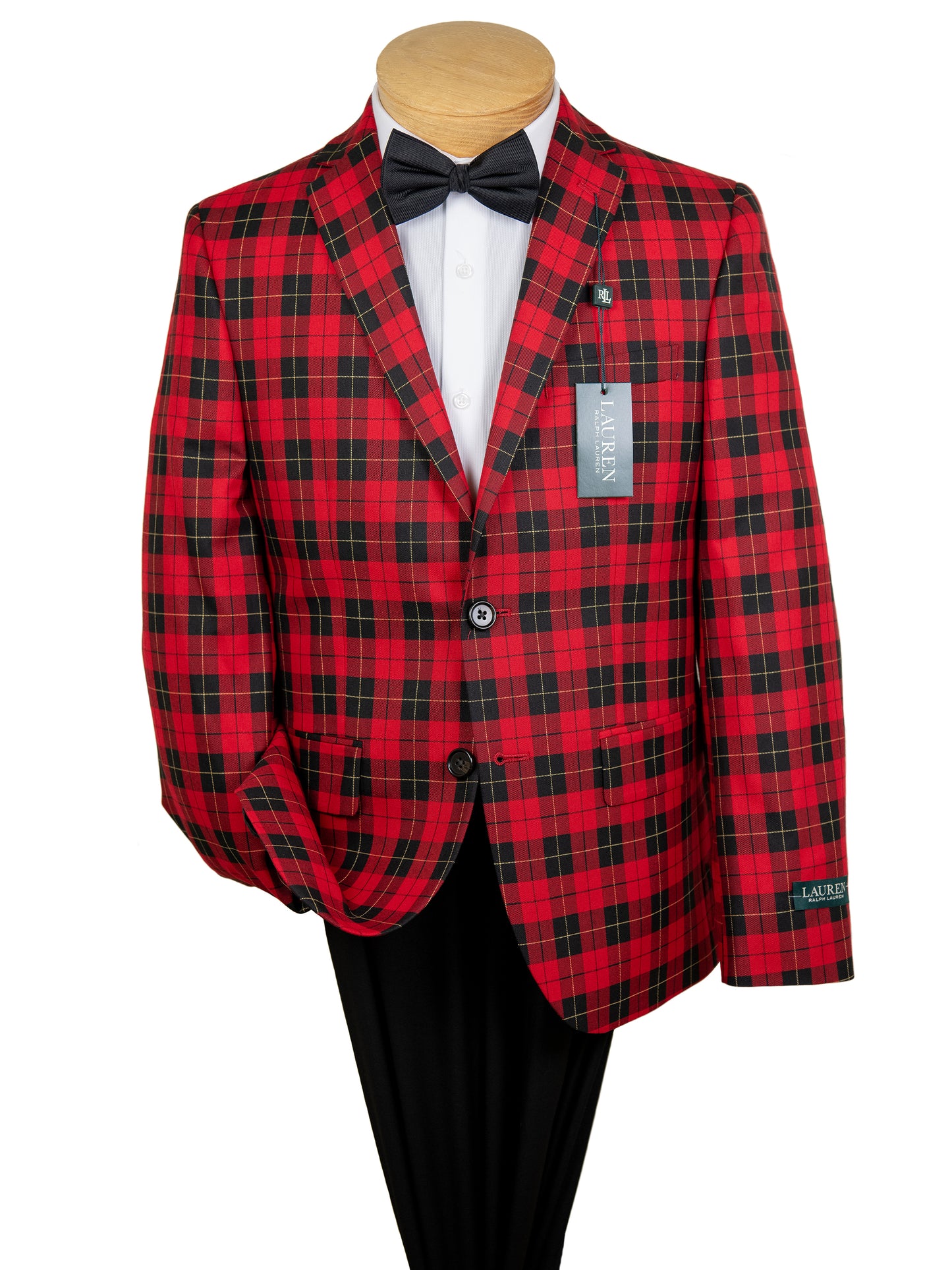 Lauren Ralph Lauren 29617 Boy's Sport Coat  - Plaid - Red/Black