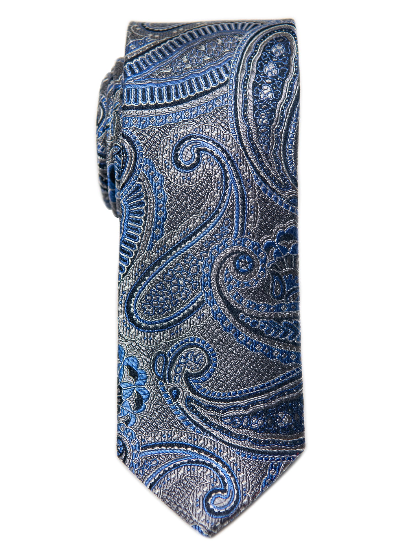 Heritage House 29675 Boy's Tie - Paisley- Grey/Blue