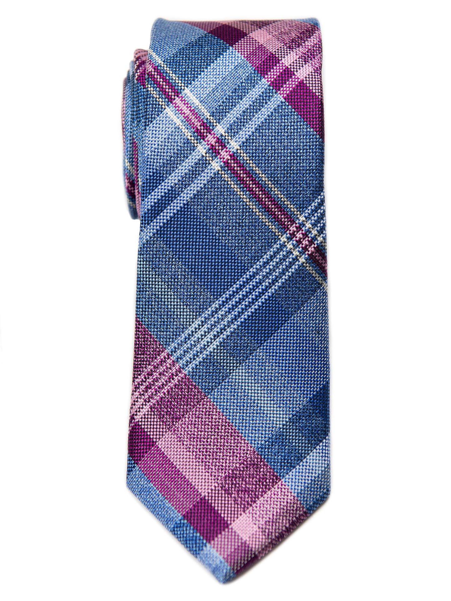 Heritage House 29687 Boy's Tie - Plaid- Blue/Pink