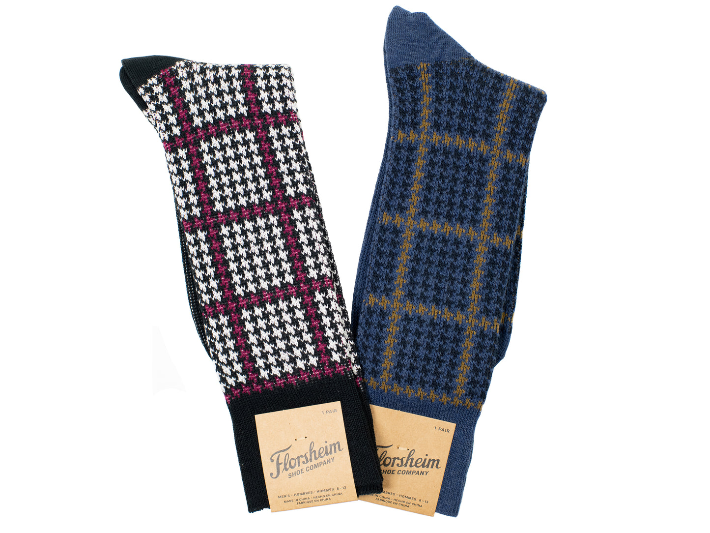 Florsheim 30015 Mens' Socks-Houndstooth