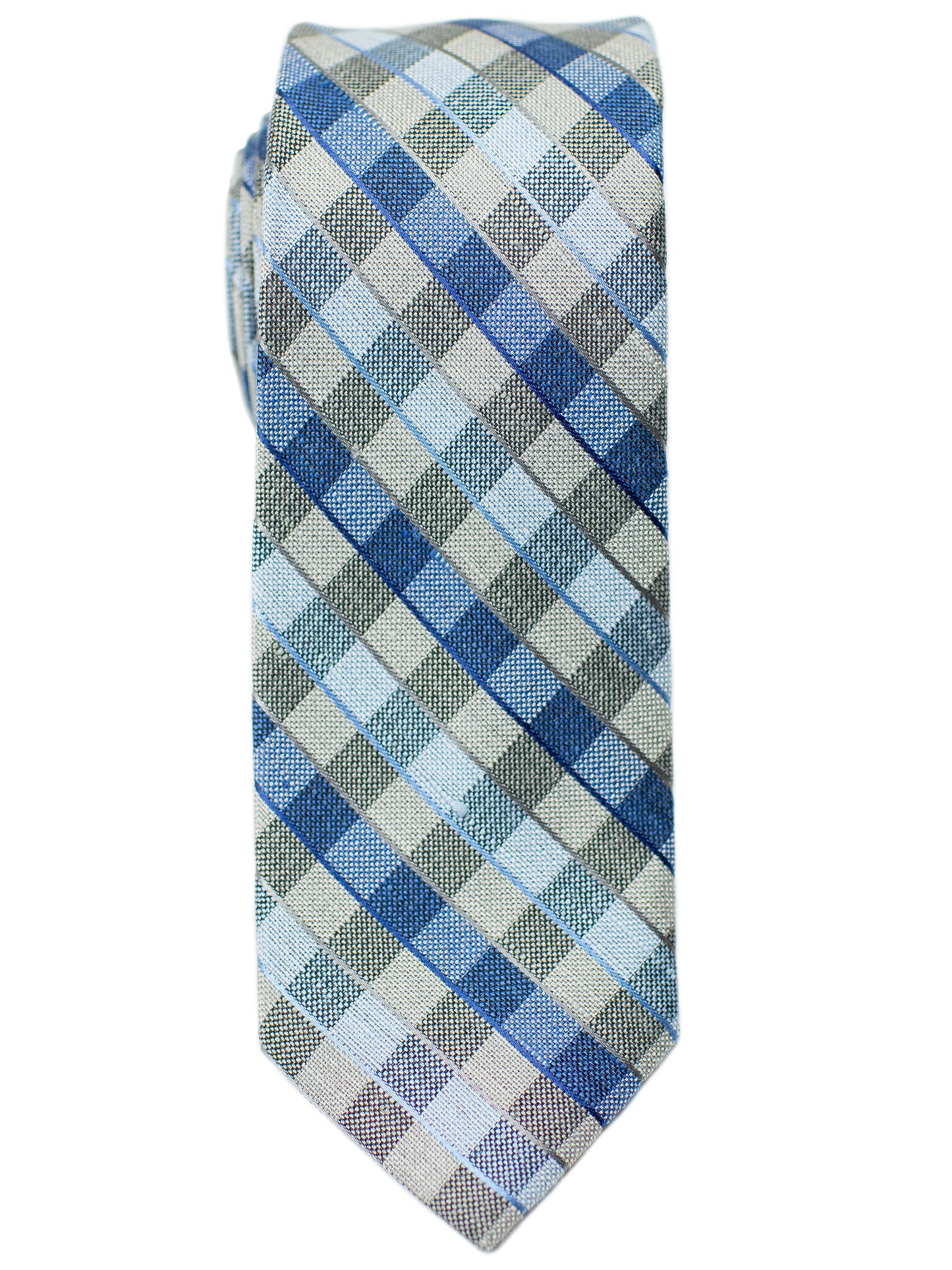 Heritage House 30679 Boy's Tie - Check- Grey/Blue