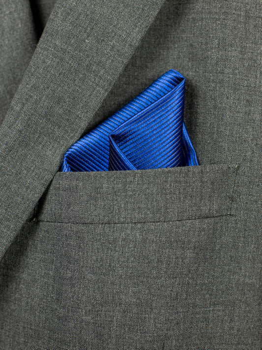 Heritage House Pocket Square 30759PS - Tonal Stripe - Royal