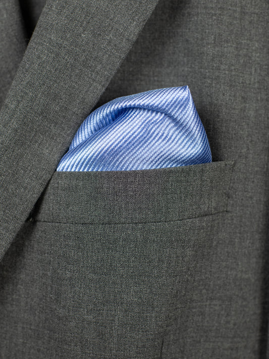 Heritage House Pocket Square 30753PS - Tonal Stripe - Powder