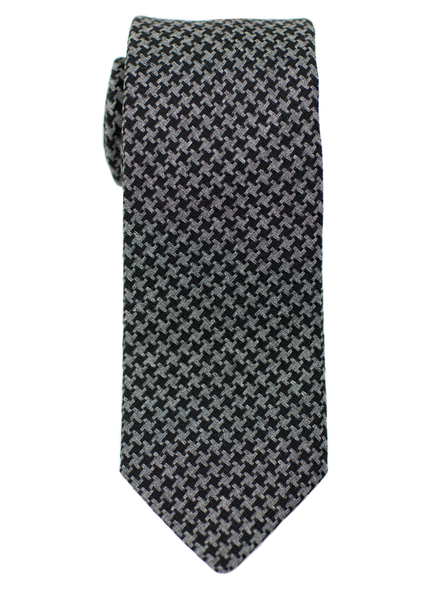 Dion 31119 Boy's Tie - Hounds Toooth - Black/Charcoal