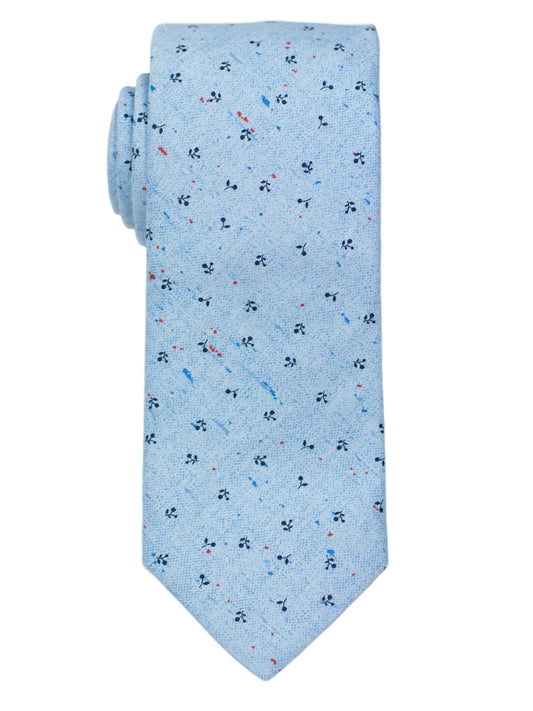 Dion 31130 Boy's Tie - Floral - Sky/Navy