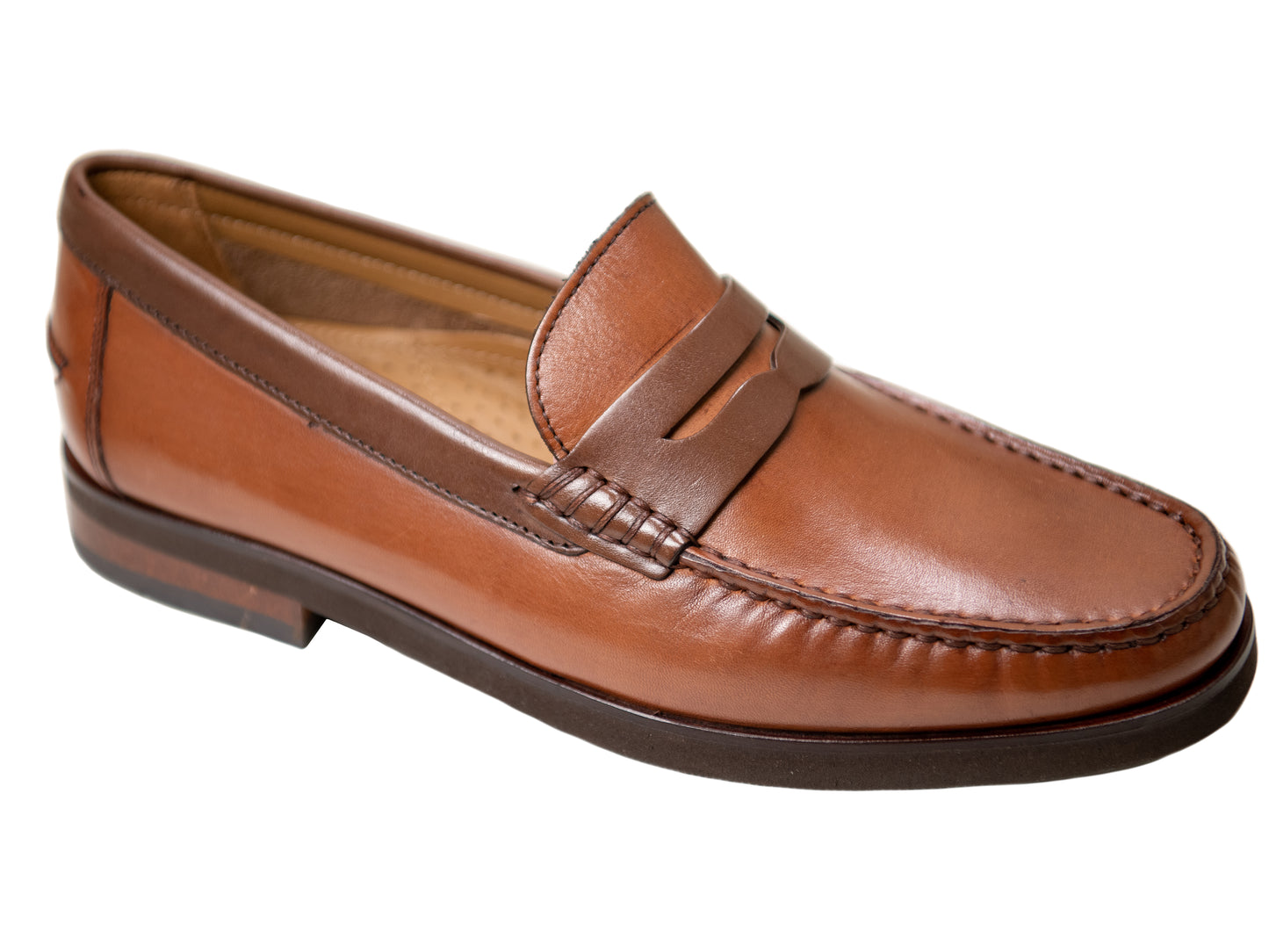 Florsheim 31357 Young Men's Dress Shoe-Flex Penny Loafer-Smooth- Cognac