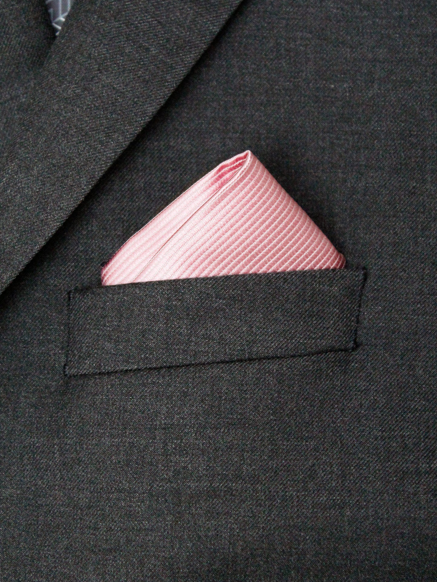 Heritage House Pocket Square 32707PS - Tonal Stripe - Pink