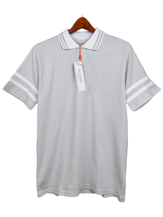 Leo & Zachary 33194 Boy's Short Sleeve Polo- Grey