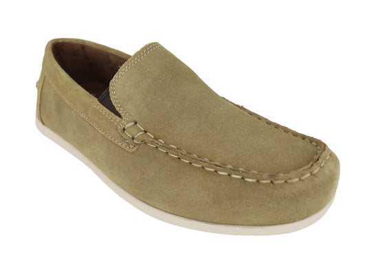 Florsheim 33660 Slip On Boy's Shoe -Suede - Khaki