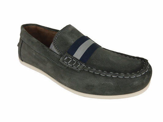 Florsheim 33712 Slip On Boy's Shoe -Suede - Gray