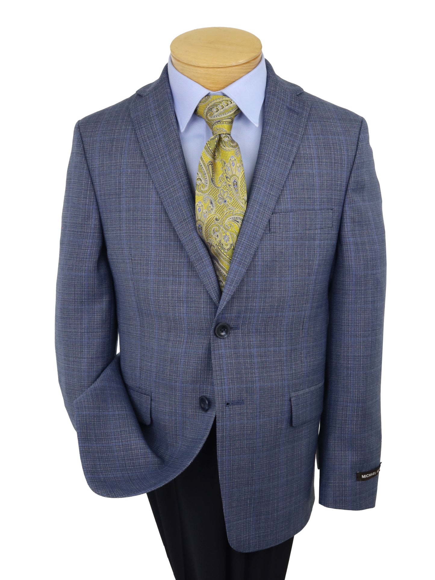 Michael Kors 33834 Boy's Sport Coat - Plaid - Blue